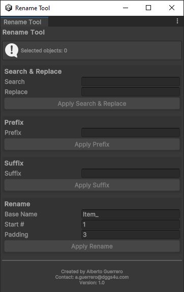 Vista previa de Rename Tool